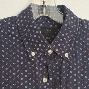 J. Crew men's blue paisley shirt